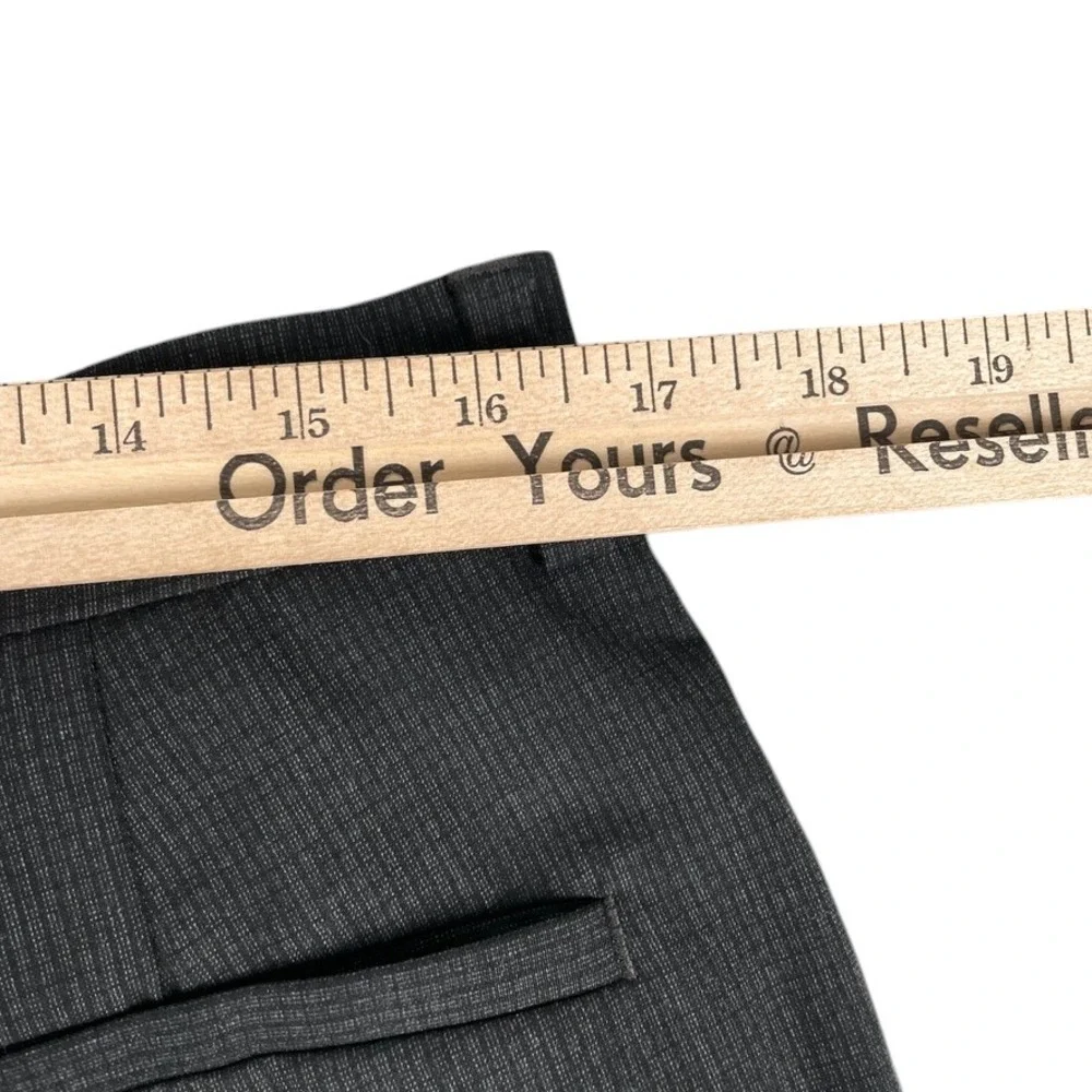 Ralph Lauren Dress Pants Men 34x32 Brown Gray Flat Front Classic Fit Stretch VTG